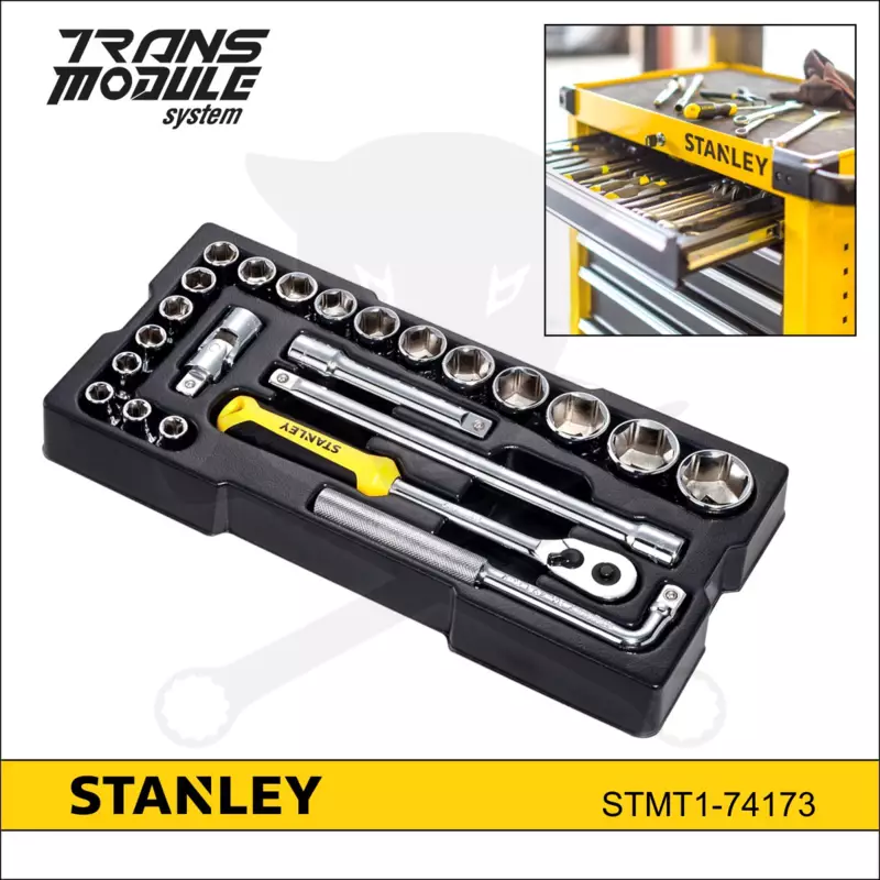 Stanley tálcás dugókulcs készlet 1/2" 23r.