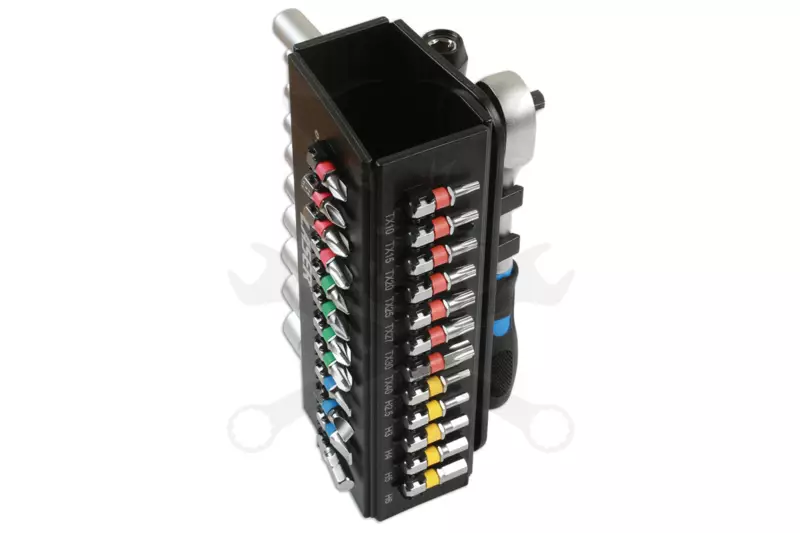 Dugókulcs és bit készlet 37 darabos 1/4" - Laser Tools