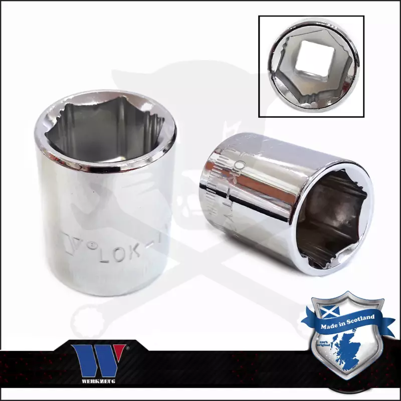 Lok-Typ Dugókulcs - crowafej 3/8" 15 mm 6 lap alacsony - Welzh
