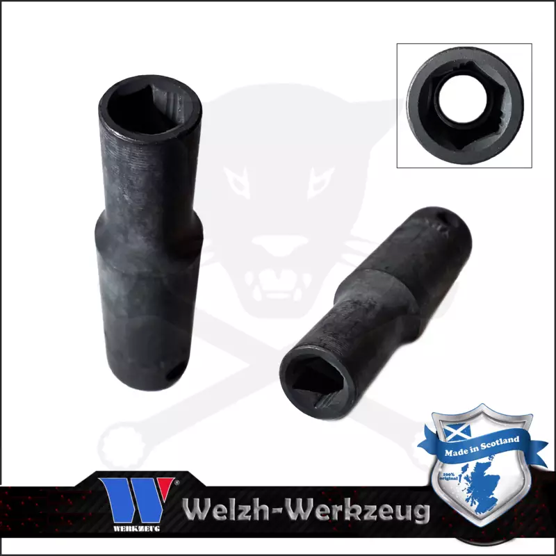 Lok-Typ Légkulcsfej - gépifej 3/8" 9 mm 6 lap hosszú - Welzh