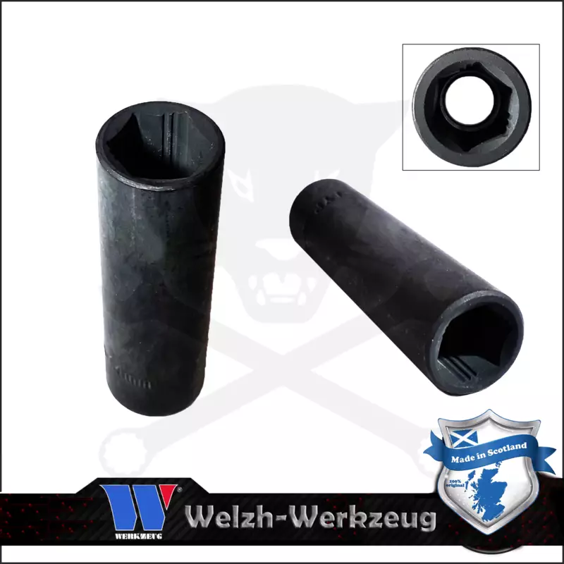 Lok-Typ Légkulcsfej - gépifej 3/8" 14 mm 6 lap hosszú - Welzh