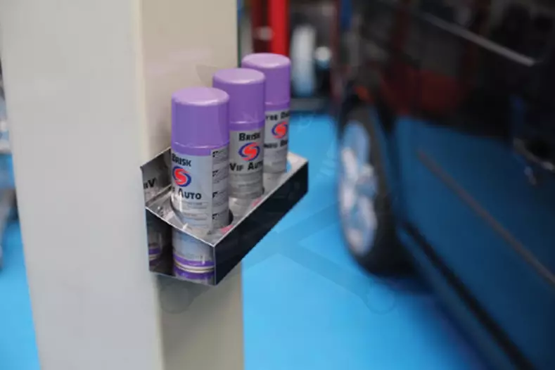 Mágneses tartó 3 db spray flakonhoz - 300x85x130 mm - INOX