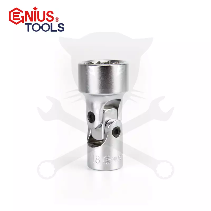 Dugókulcs - crowafej 3/8" csuklós 18 mm Genius