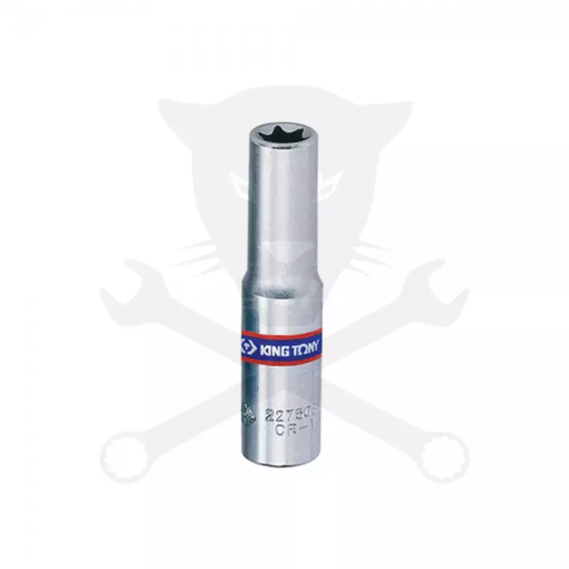 Dugókulcs - crowafej 1/4" belső torx hosszított E07 KingTony