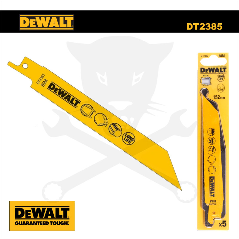Fűrészlap kardfűrészhez, fémre 152 mm 1.1 T - 5db - DeWalt