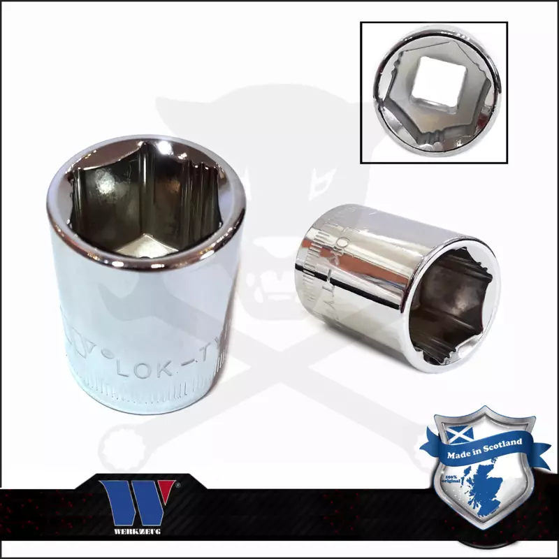 Lok-Typ Dugókulcs - crowafej 3/8" 19 mm 6 lap alacsony - Welzh