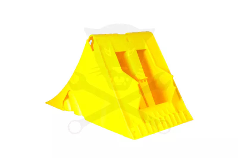 Kerék ék - támasztó ék - TEHER extra erős műanyag sárga 465x195x225mm