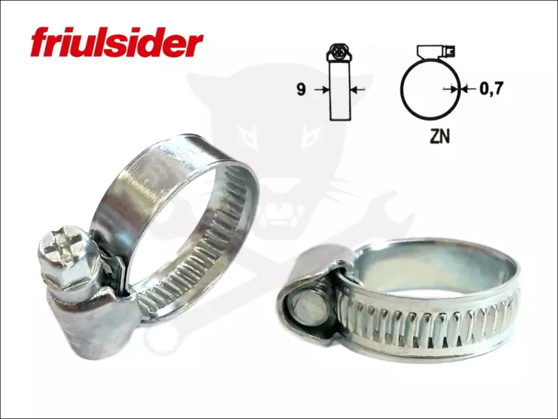 Bilincs Friulsider 25-40 mm - 9 mm W1 FM - Clampex -