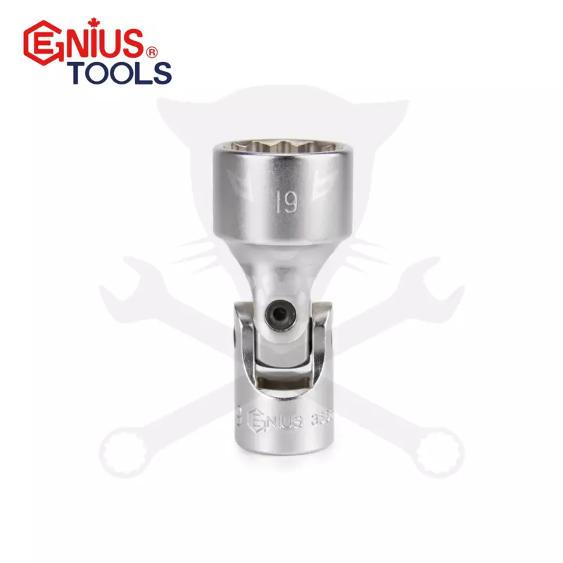 Dugókulcs - crowafej 3/8" csuklós 19 mm Genius