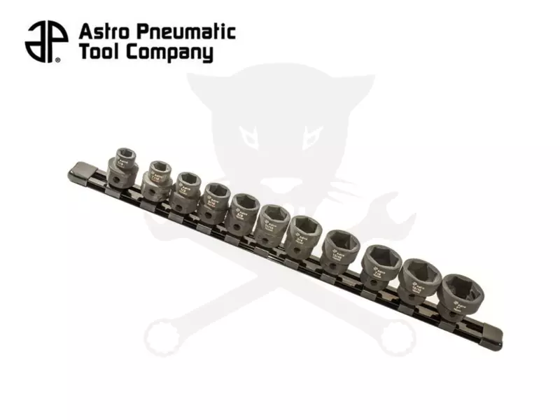 Légkulcsfej készlet 1/2" 11 db 3/8"-1" COLOS rövid "Nano" - Astro -