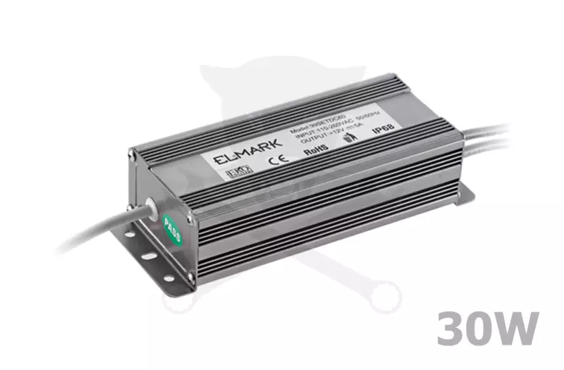 Tápegység LED szalaghoz, kültéri 12V - 030W - ELMARK