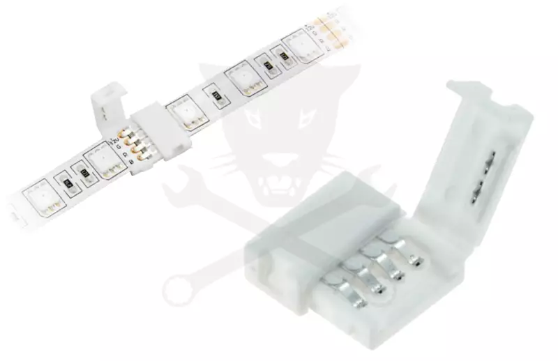 Toldóelem, nyégypólusú, pattintós - RGB LED szalaghoz ELMARK