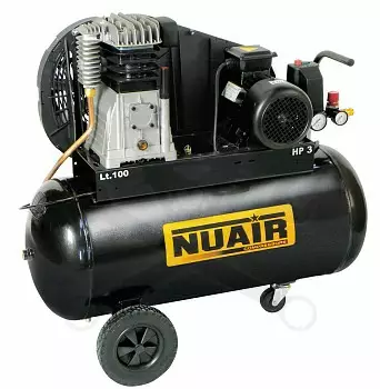 Kompresszor, dugattyús 100L 2,2 KW 10 bar 400V NUAIR (B3800B/100CT3)