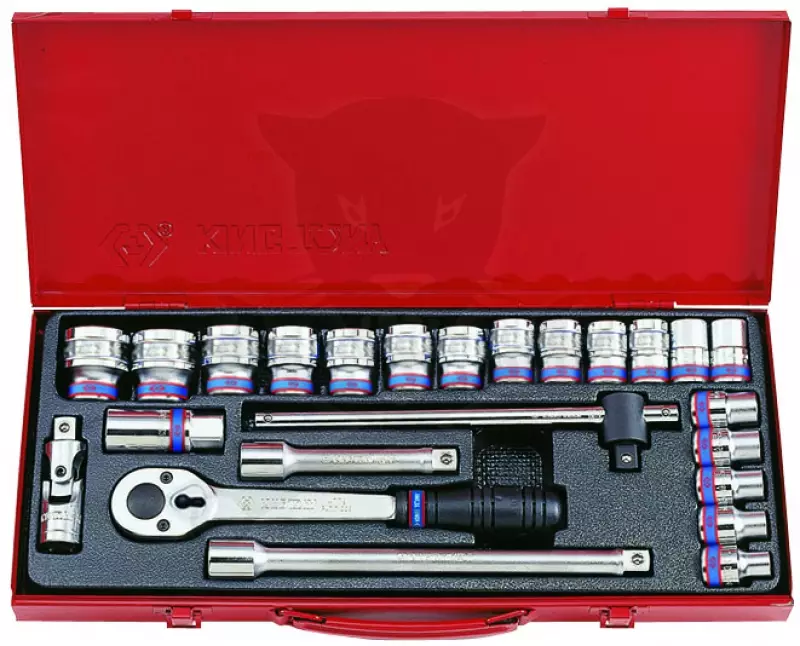Dugókulcs készlet 1/2" 24 db-os KingT.
