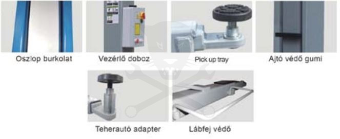 Emelő gépkocsi csápos 4 tonnás + tartozék csápmagasító adapter készlet