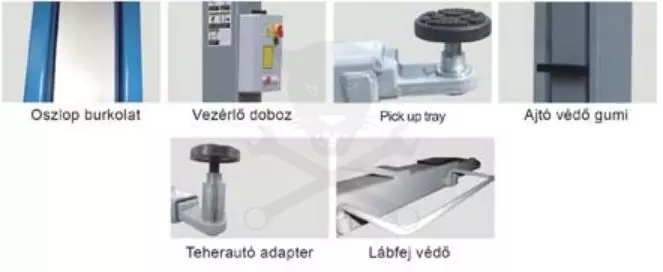 Emelő gépkocsi csápos 4 tonnás + tartozék csápmagasító adapter készlet