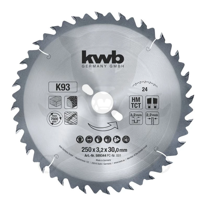 Körfűrészlap, keményfémlapkás 600x5.2x3.8 mm KWB