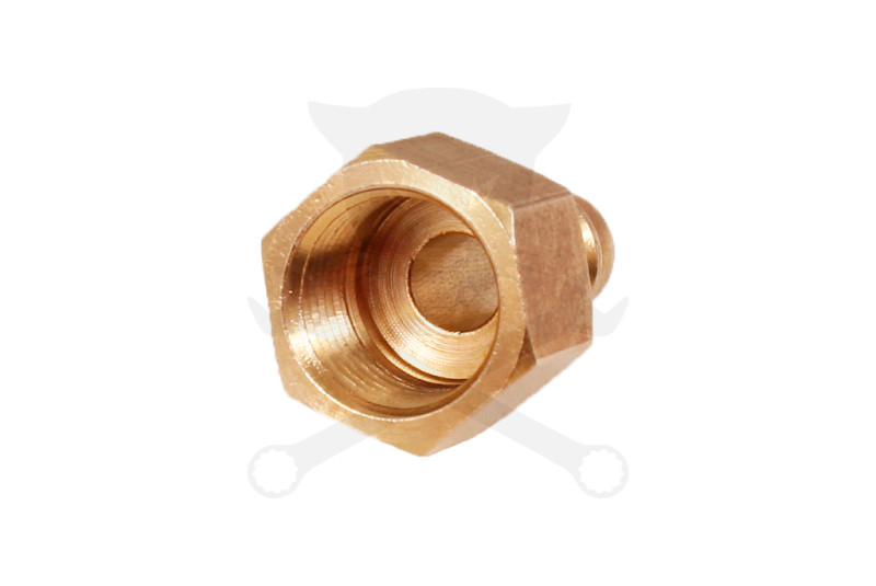 Levegős csatlakozó - gyorscsatlakozó apa - RÉZ - 3/8" BM - OLASZ