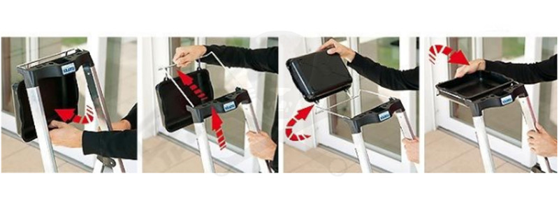 Létra ALU lépcsőfokos álló 1x 5 fokos - Krause Monto SECURY