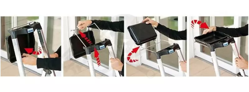 Létra ALU lépcsőfokos álló 1x 5 fokos - Krause Monto SECURY