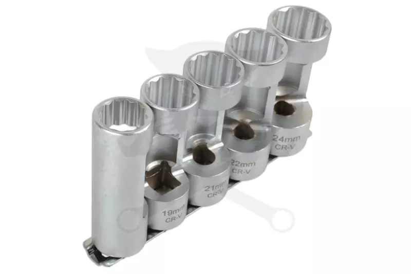 Lengéscsillapító spec. dugókulcs készlet 5 db-os 18-19-21-22-24 mm 1/2"