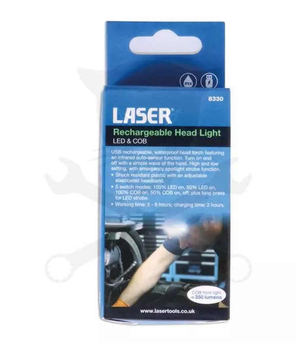 Szerelőlámpa - Fejlámpa LED 01 COB Multifunkc. 2:1 akkus USB +szenzor