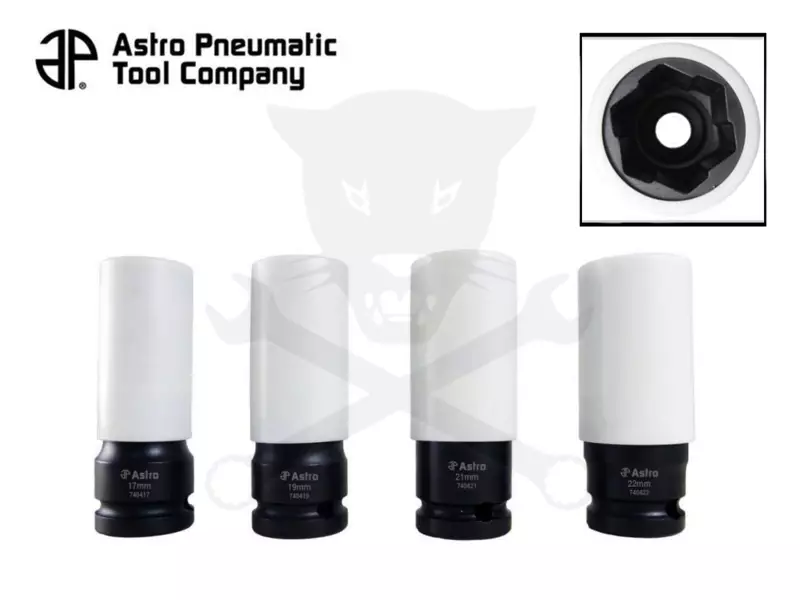 Légkulcsfej készlet 1/2"  4 db-os alufelnhez sérült csavarokhoz - Astro