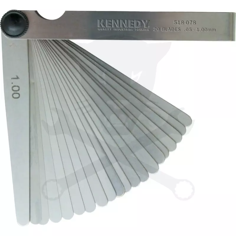 Hézagmérő készlet 20 lapos 0,05 - 1,0 mm Kennedy (KEN-518-0780K)
