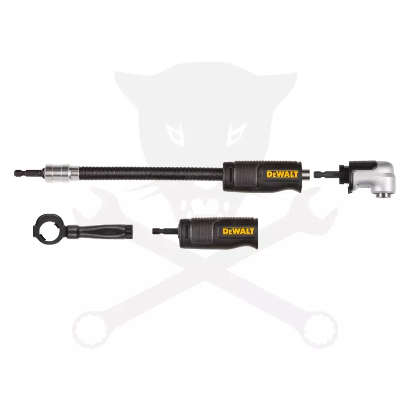 Sarokcsavarozó adapter 90° ipari 3 részes - DeWalt