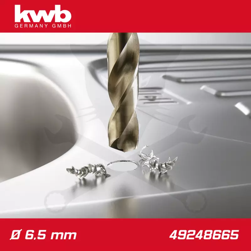 Csigafúró 6,5 mm HSS-G Co5 DIN 338 Twist, profi - KWB
