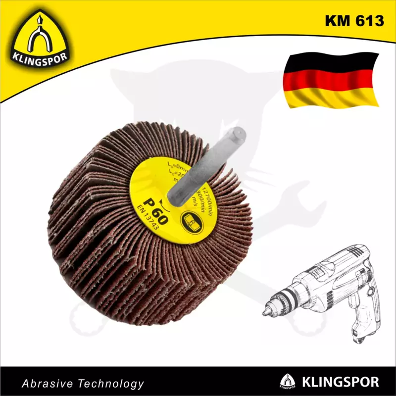 Lamellás csiszoló (szaturnusz) csapos 40x20 / 6 mm P60 - Klingspor