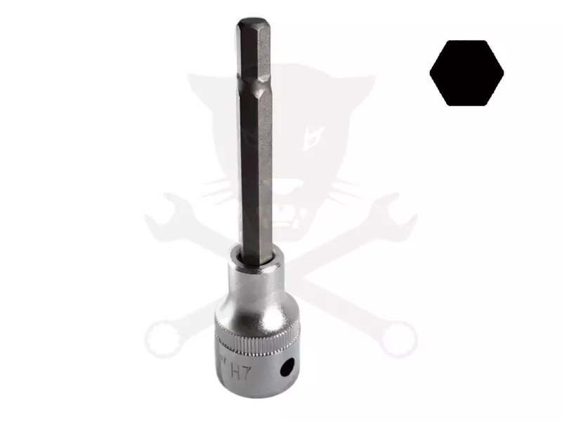 Rátűzőkulcs - crowa+bit 1/2" imbusz 7 mm, hosszú