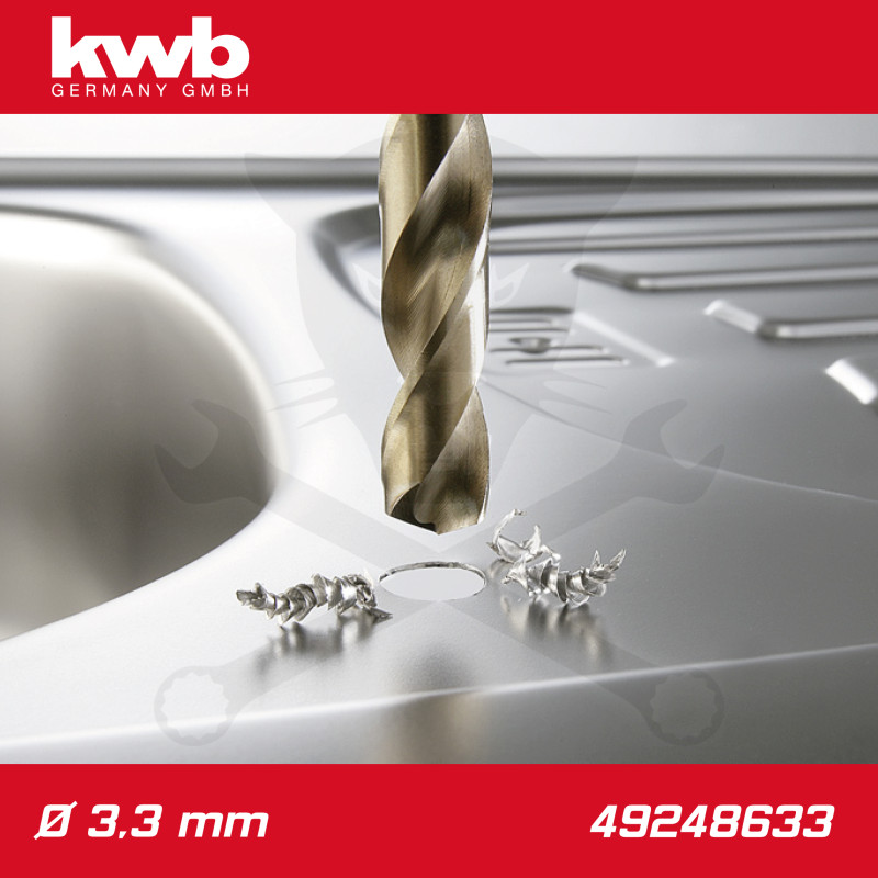 Csigafúró 3,3 mm HSS-G Co5 DIN 338 Twist, profi - KWB
