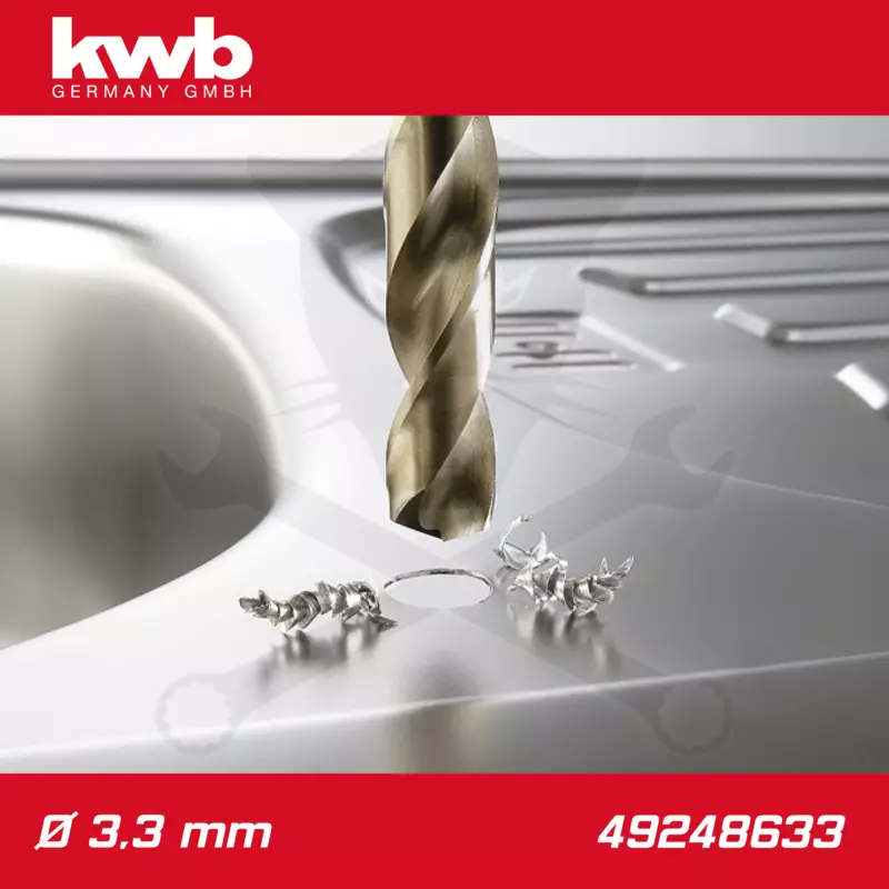 Csigafúró 3,3 mm HSS-G Co5 DIN 338 Twist, profi - KWB