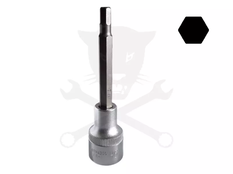 Rátűzőkulcs - crowa+bit 1/2" imbusz 6 mm, hosszú