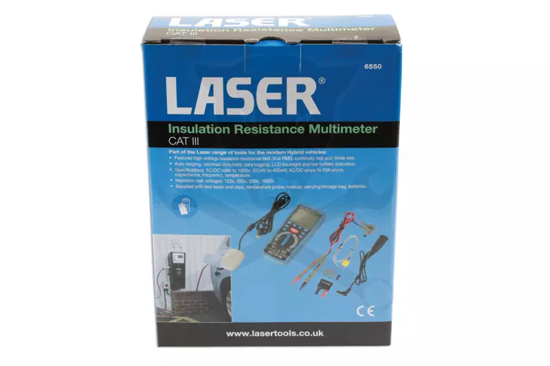 Multiméter, szigetelésvizsgáló CAT III - Hibrid járművekhez - LASER