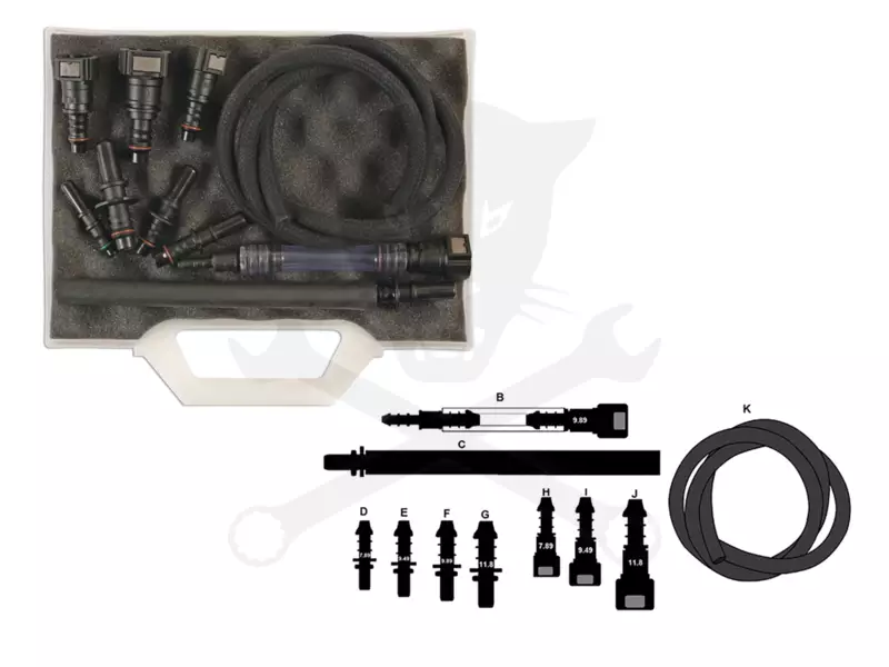 Diesel üzemanyag légtelenítő levegős adapter készlet vákuumpumpához