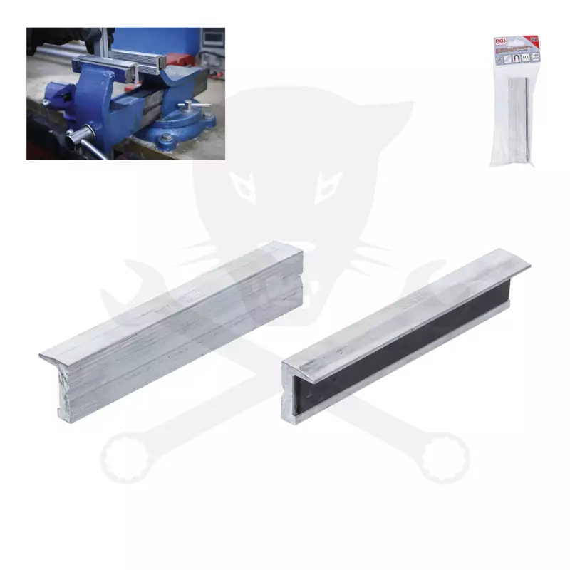 Satuhoz lágy-pofa 150 mm-es betét nélkül 2 db-os - mágneses kivitel BGS