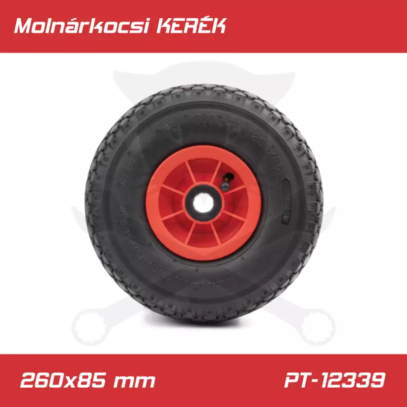 Molnárkocsi KERÉK műa.felnis tűgörgő -gumitömlős 3.00-4 / 260x85mm