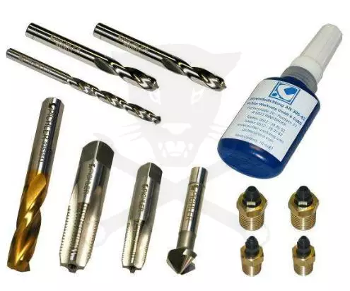 Pichler fékmunkahenger légtelenítő csavar javító készlet 1/4" és 1,8" NPT