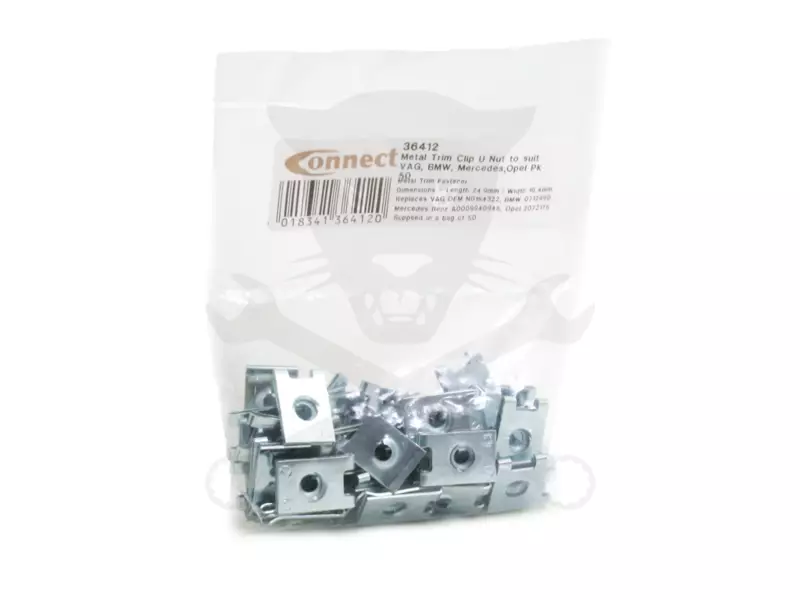 Fém lemezanya"U" készlet 50db 24.9x16.4x6.3mm VAG/BMW/Mercedes/Opel