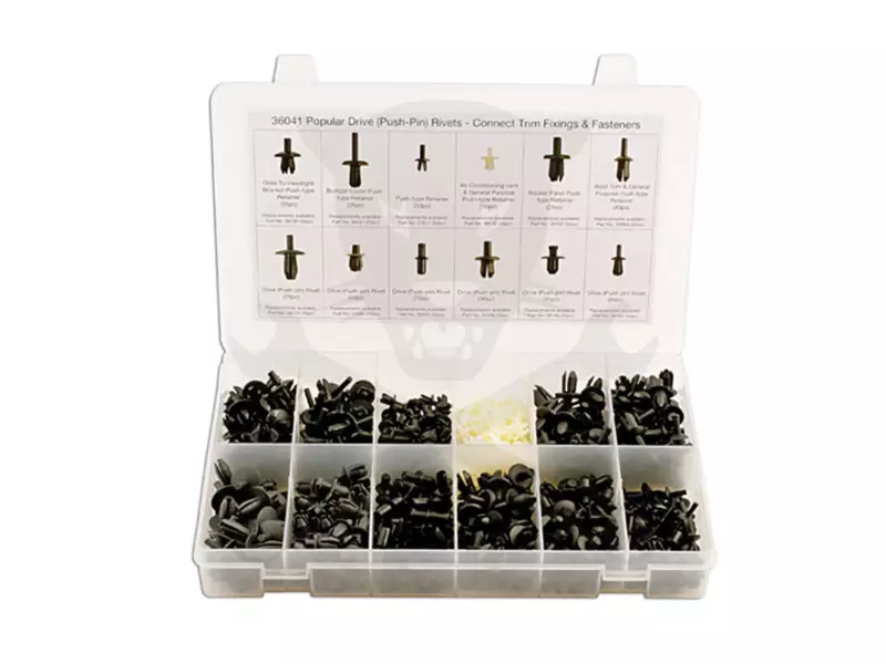Műanyag patent készlet (Push-Pin) patentek 350 db