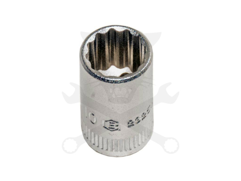 Dugókulcs - crowafej 1/4" 12 lap normál  5,5 mm Genius