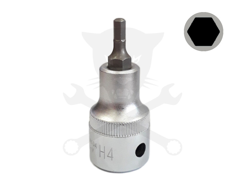 Rátűzőkulcs - crowa+bit 1/2" imbusz  4 mm