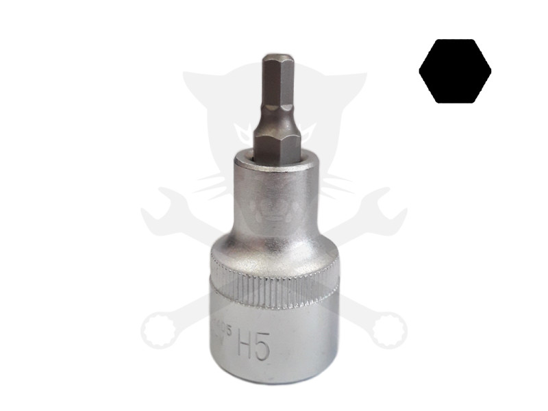 Rátűzőkulcs - crowa+bit 1/2" imbusz  5 mm