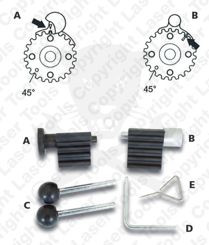 Vezérlésrögzítő készlet VW 2.0 TDI PD - DOHC - LaserTools - U.K.