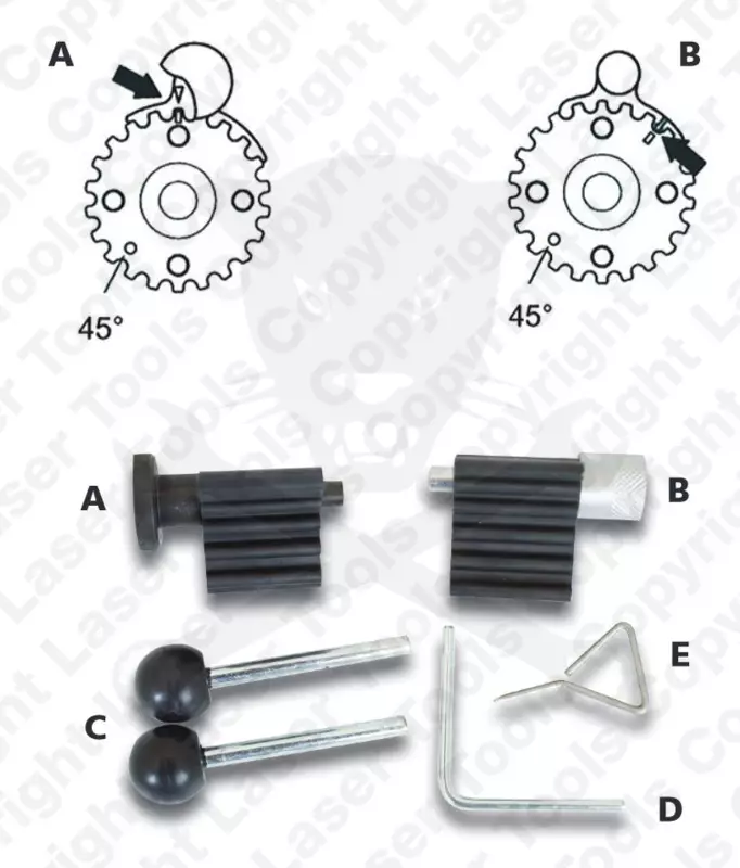 Vezérlésrögzítő készlet VW 2.0 TDI PD - DOHC - LaserTools - U.K.
