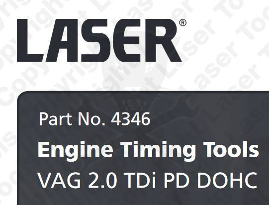 Vezérlésrögzítő készlet VW 2.0 TDI PD - DOHC - LaserTools - U.K.