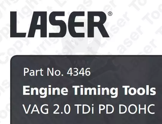 Vezérlésrögzítő készlet VW 2.0 TDI PD - DOHC - LaserTools - U.K.