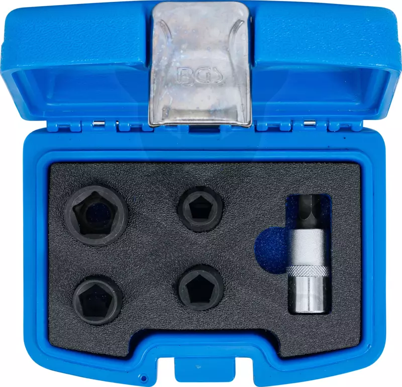 Fékjavító dugókulcs készlet 5 lapú - ötszögű 1/2" 5 db-os BGS